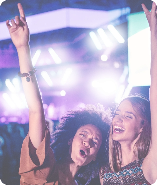 Women in a musical concert